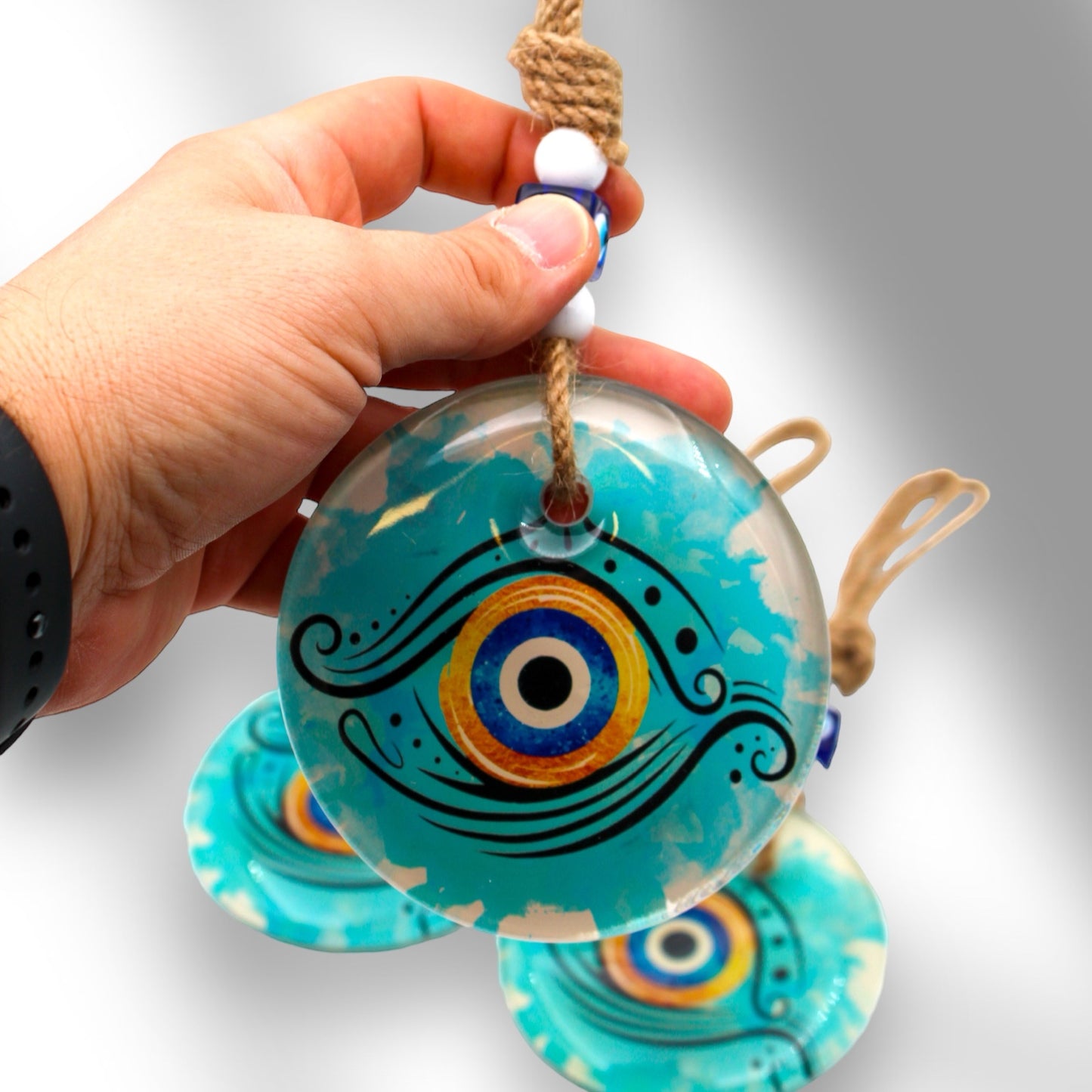 Epoxy 10 cm Round New Design Evil Eye Protection Wall or Door Hanging Home Decoration / Ornament