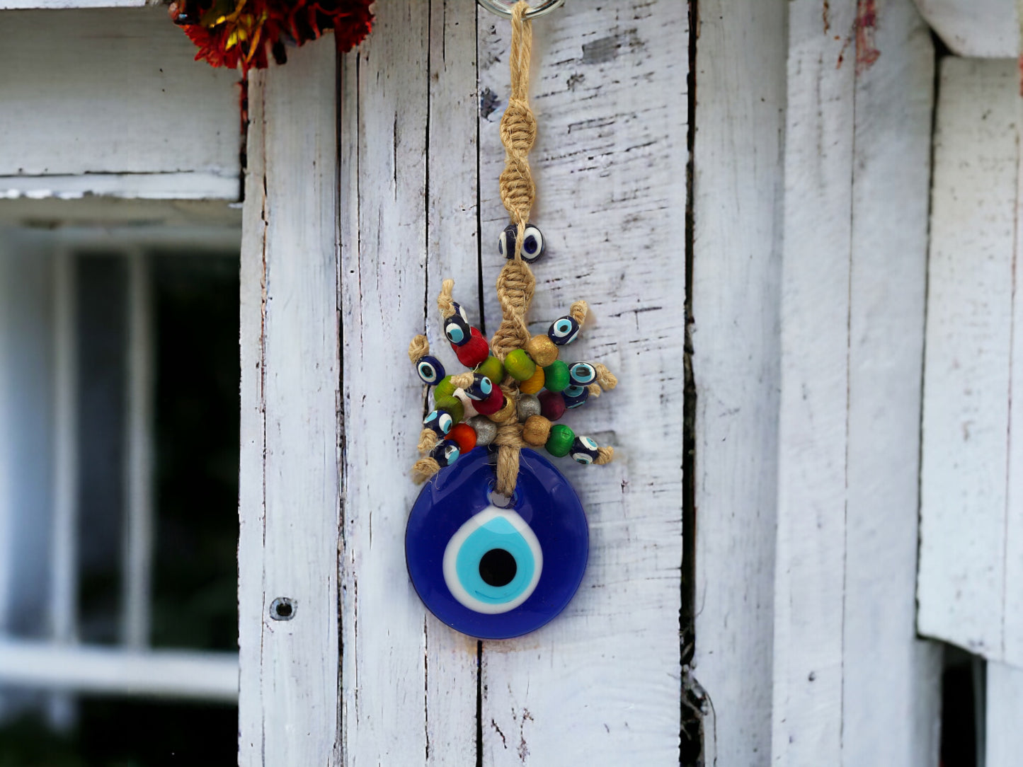 5 cm Colourful Beaded Evil Eye Protection Wall or Door Hanging Home Decoration / Ornament