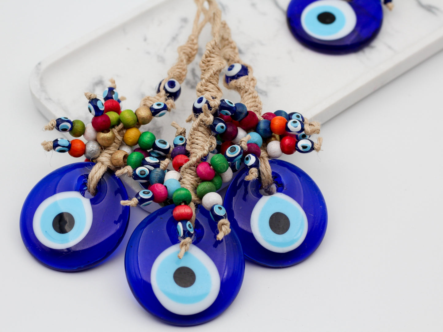 5 cm Colourful Beaded Evil Eye Protection Wall or Door Hanging Home Decoration / Ornament