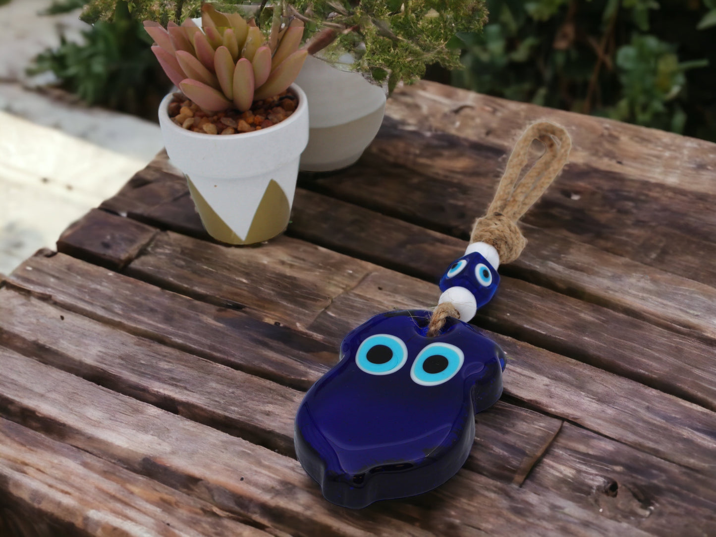 Owl Shape Glass Bead Evil Eye Nazar Protection Wall or Door Hanging Home Decoration/Ornament/Lucky Eye/Turkish Eye/