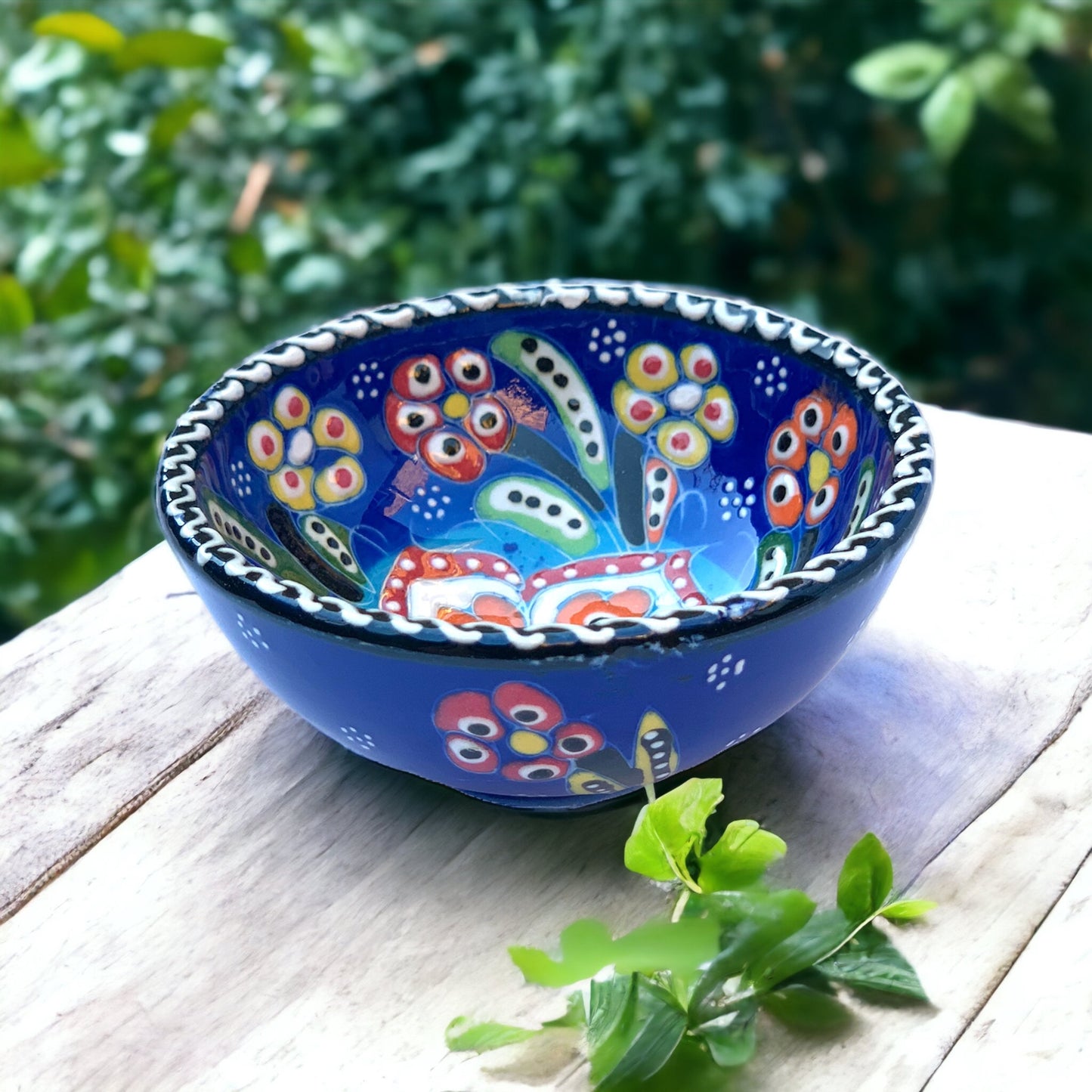 8 Cm Small Navy Ceramic Bowls Set of 4 for Snack, Tapas, Dessert, Nuts, Olive, Soy Sauce For Use or Decorative
