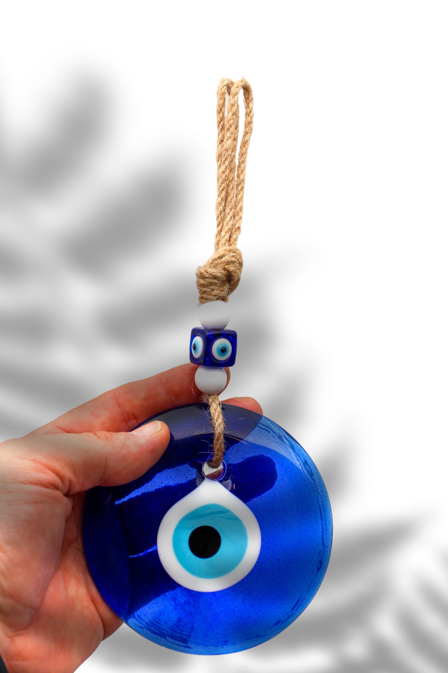 Glass 13 cm Round Shape Evil Eye Protection Wall or Door Hanging Home Decoration / Ornament