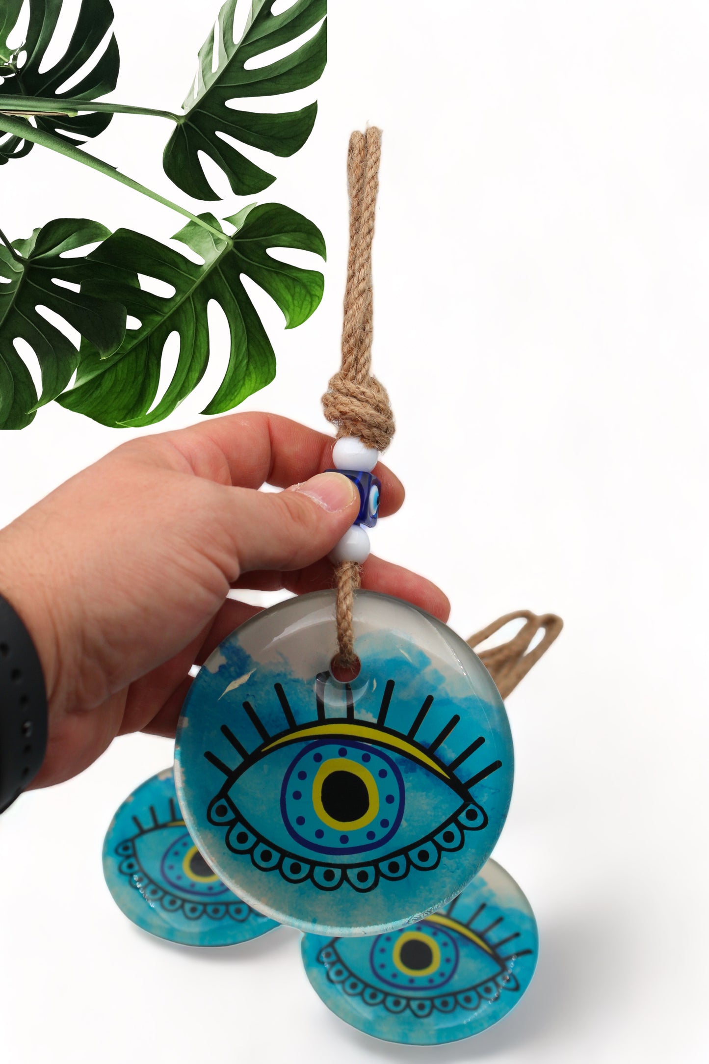 Epoxy 10 cm Round New Eye Design Evil Eye Protection Wall or Door Hanging Home Decoration / Ornament