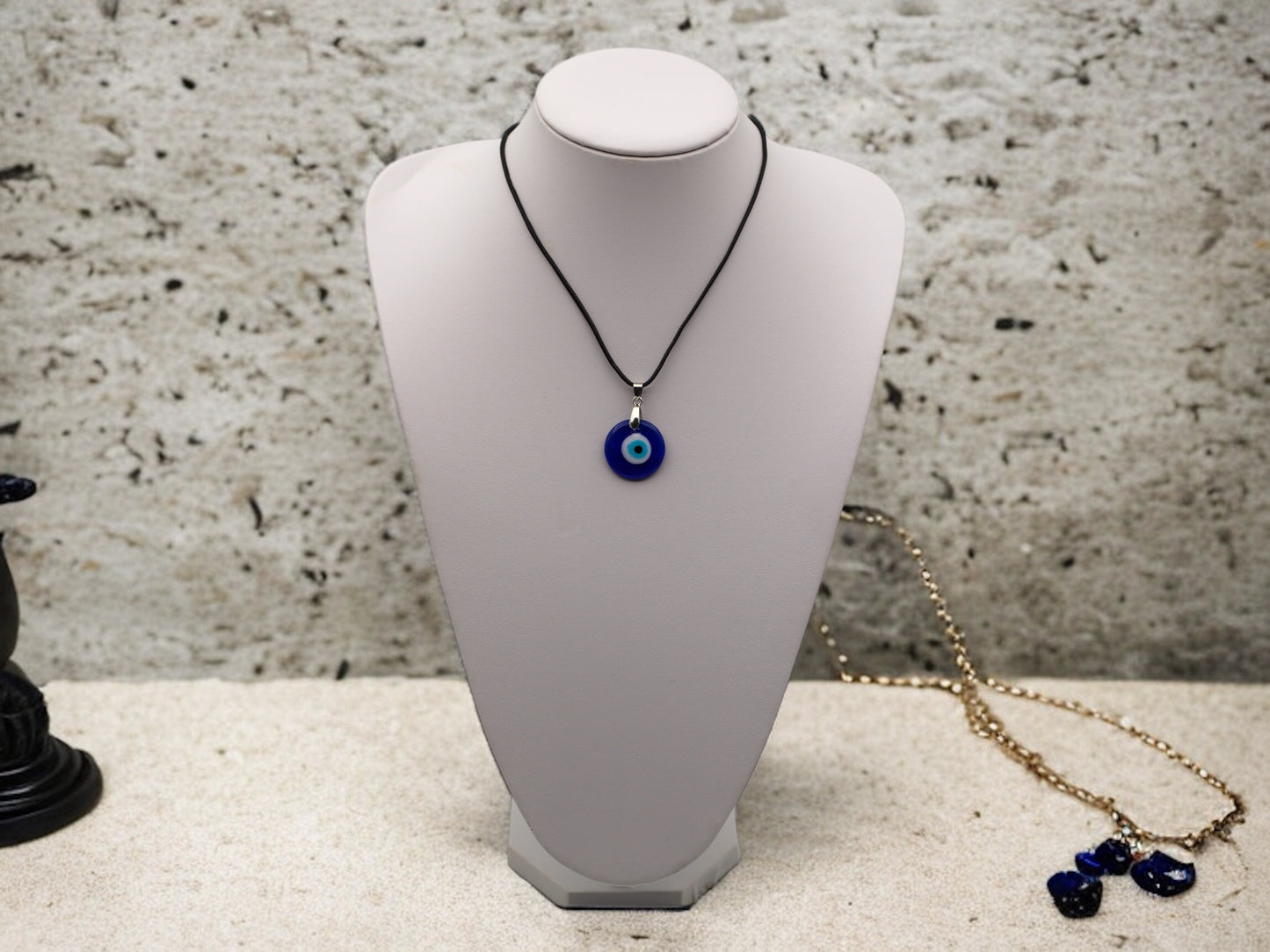 Handcrafted Evil Eye Necklace: Protection Amulet Jewellery for Warding Off Negative Energy - Unique Greek Blue Glass Pendant Necklace