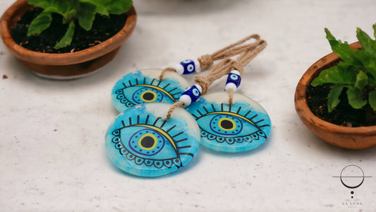 Epoxy 10 cm Round New Eye Design Evil Eye Protection Wall or Door Hanging Home Decoration / Ornament