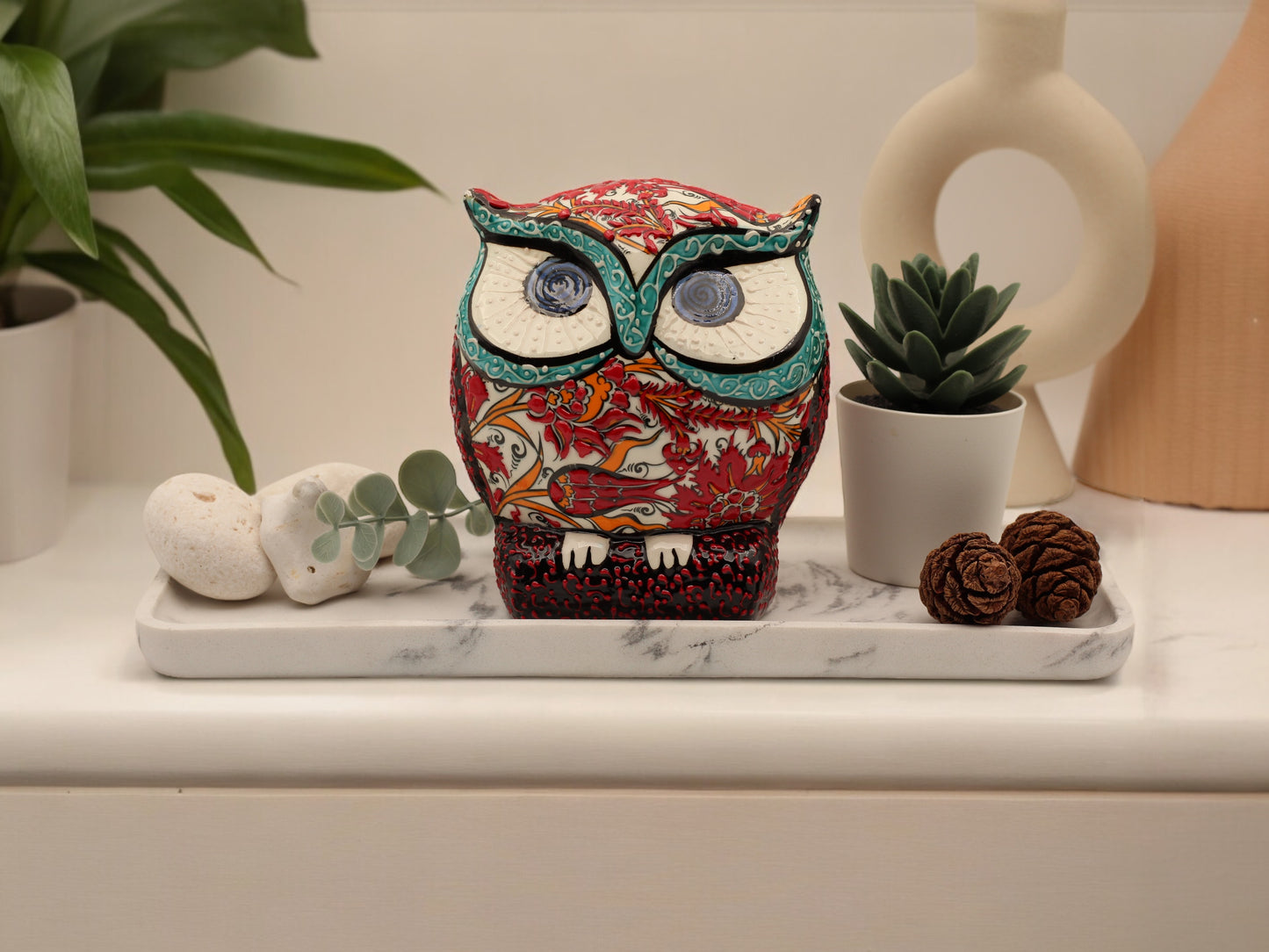 Artisan Crafted Decorative Ceramic Owls – Unique Hand-Painted and Handmade Designs