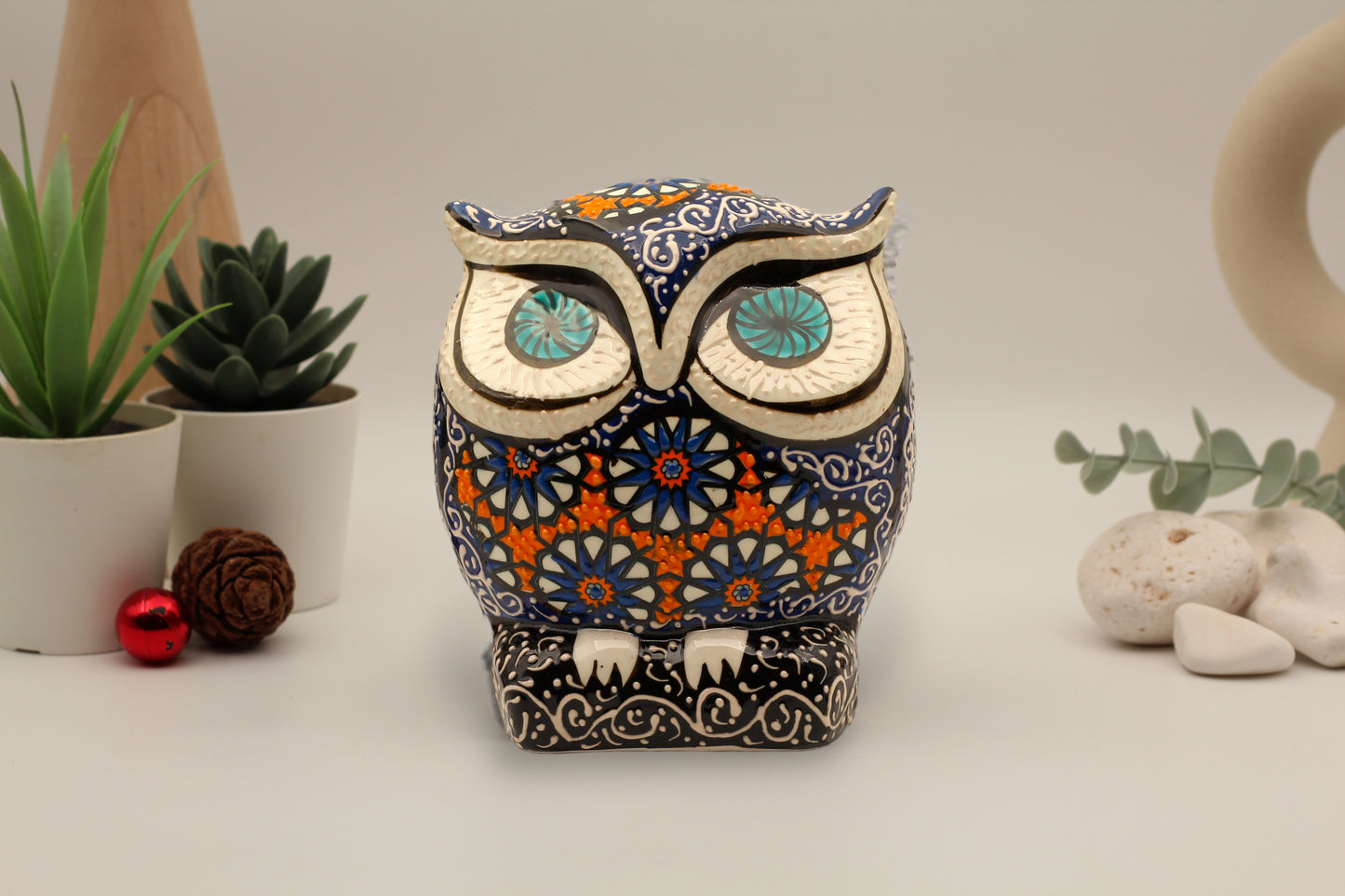 Artisan Crafted Decorative Ceramic Owls – Unique Hand-Painted and Handmade Designs