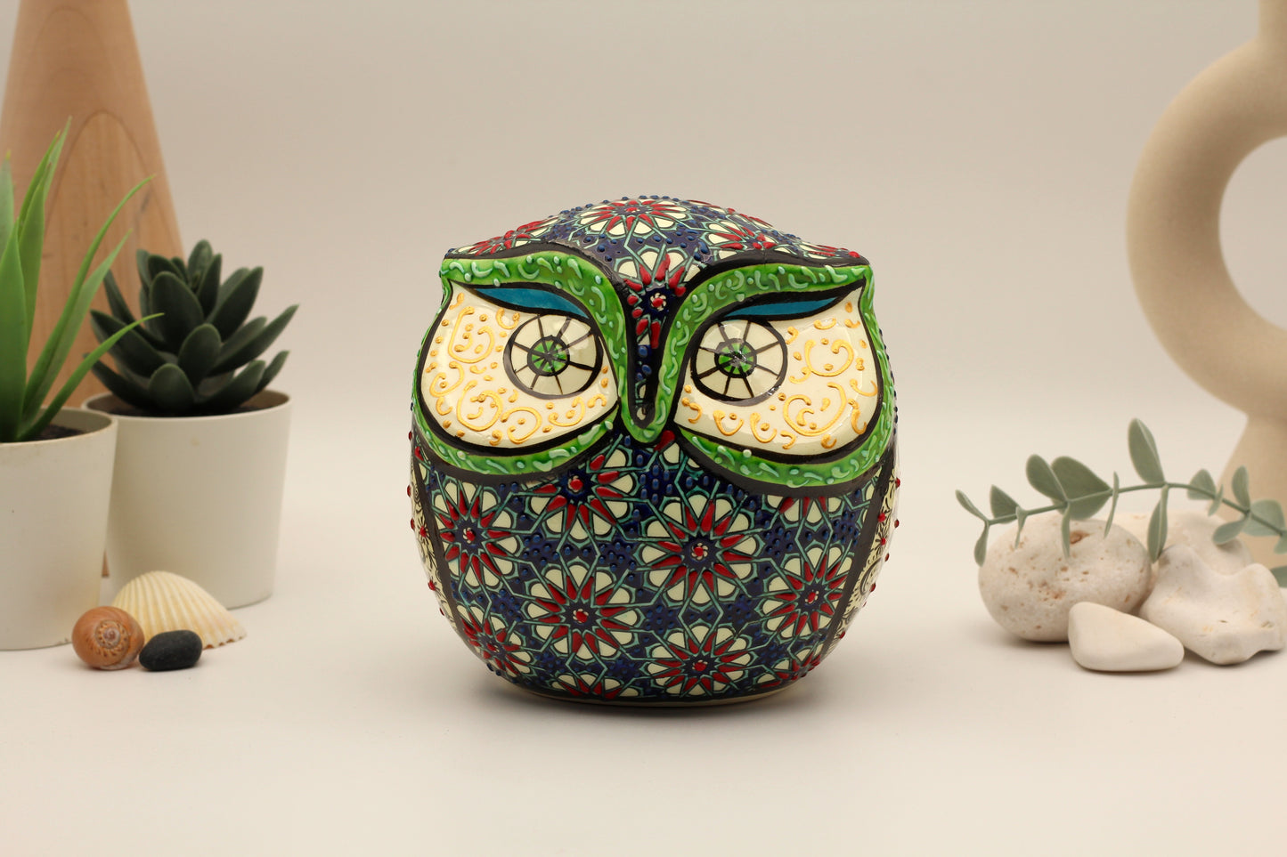 Artisan Crafted Decorative Ceramic Owls – Unique Hand-Painted and Handmade Designs