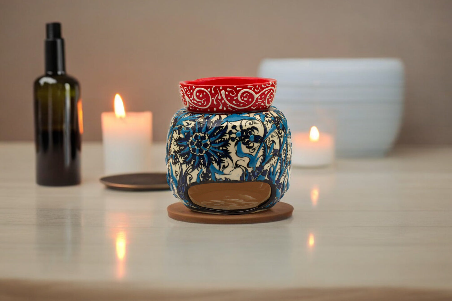 Elegance in Flame: Unique Handcrafted Ceramic Oil Burner
