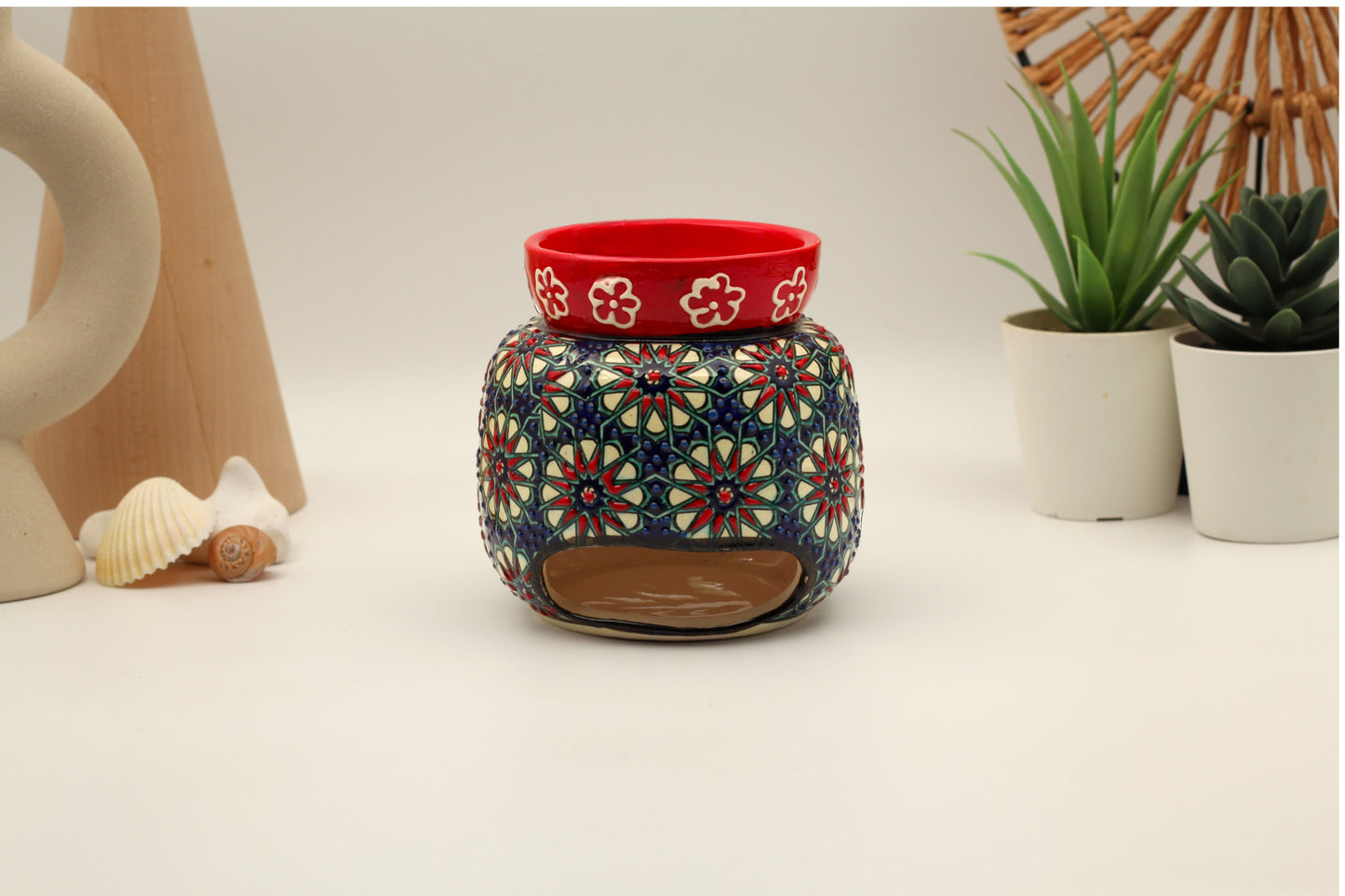 Elegance in Flame: Handcrafted Ceramic Oil Burner