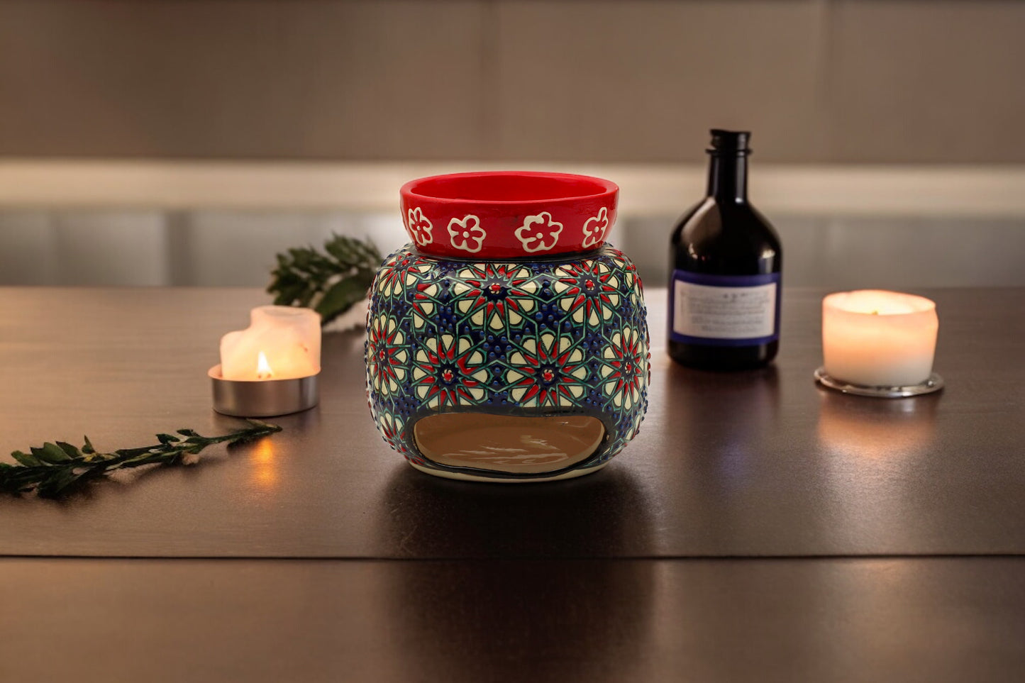 Elegance in Flame: Handcrafted Ceramic Oil Burner
