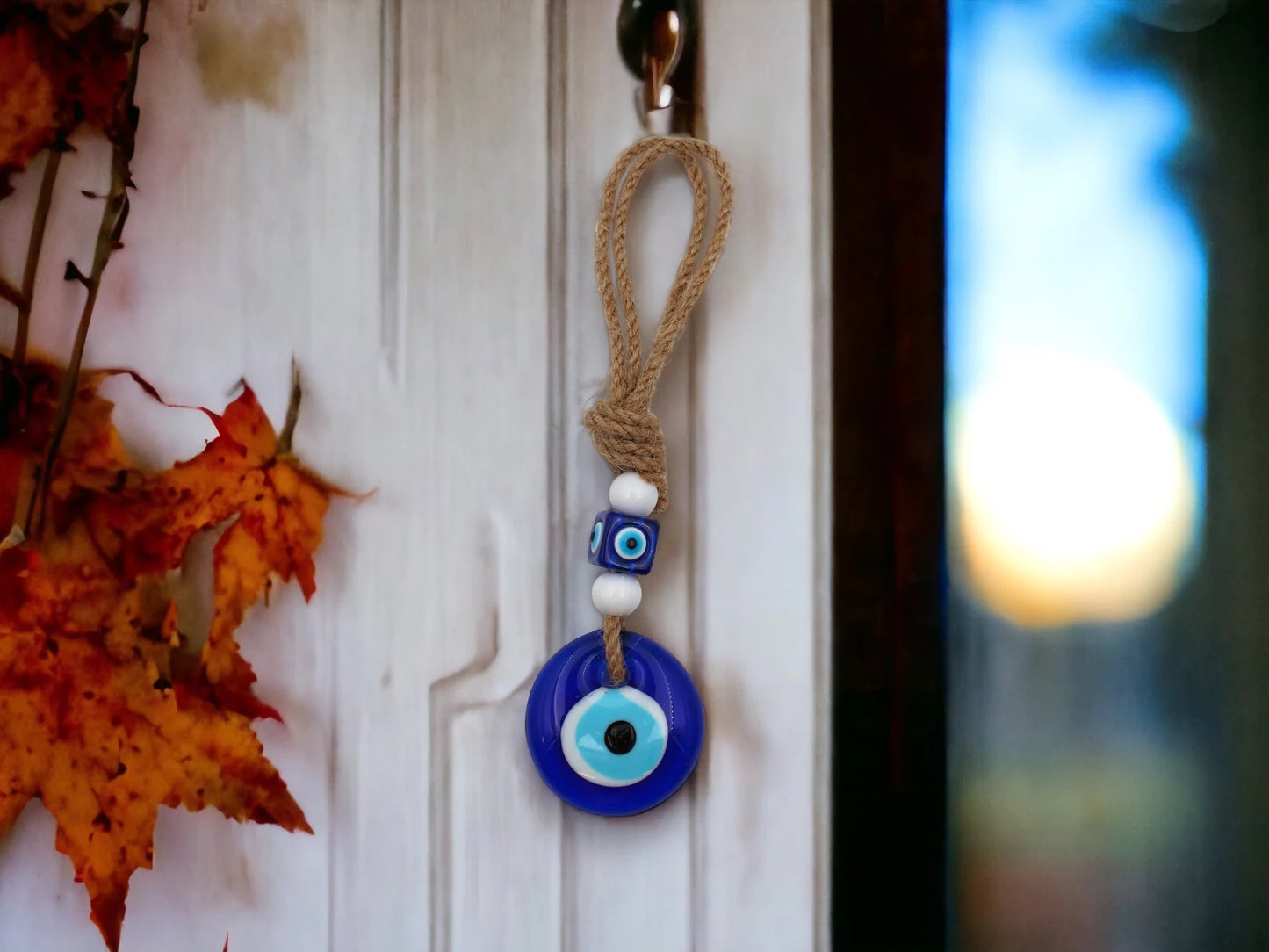 Glass 5 cm Round Shape Evil Eye Protection Wall or Door Hanging Home Decoration / Ornament
