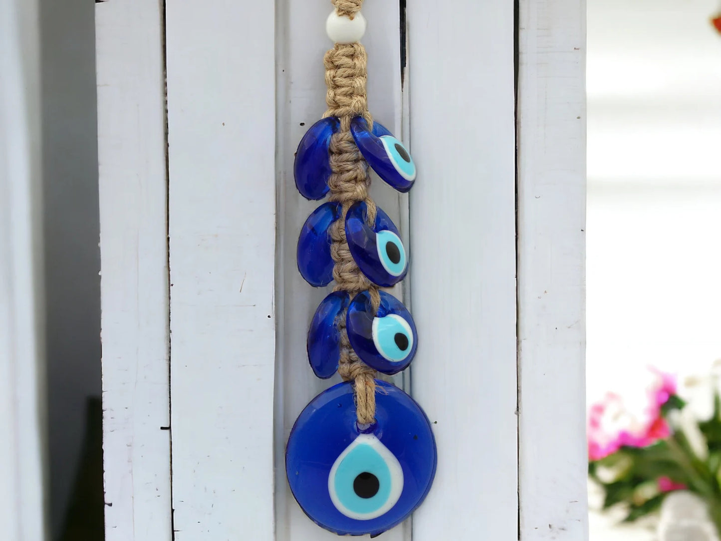 Handmade Glass Evil Eye Wall Hanging, Turkish Eye,Lucky Eye and Wall Hanging Home Decoration/Ornament, Gift Idea