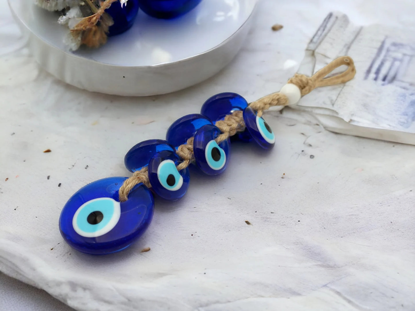 Handmade Glass Evil Eye Wall Hanging, Turkish Eye,Lucky Eye and Wall Hanging Home Decoration/Ornament, Gift Idea