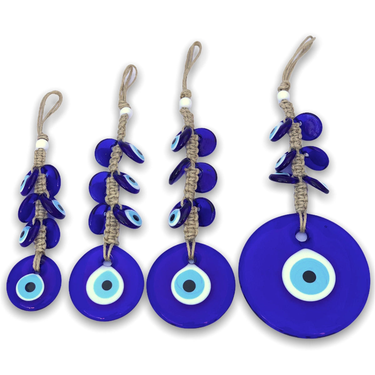 Handmade Glass Evil Eye Wall Hanging, Turkish Home Ornament