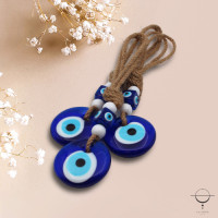Glass 5 cm Round Shape Evil Eye Protection Wall or Door Hanging Home Decoration / Ornament