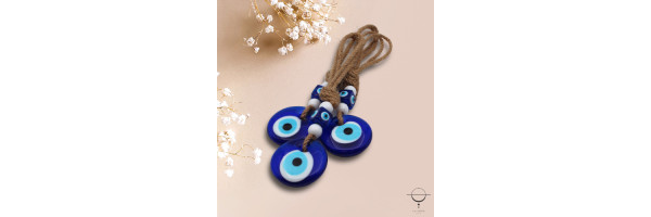 Glass 5 cm Round Shape Evil Eye Protection Wall or Door Hanging Home Decoration / Ornament